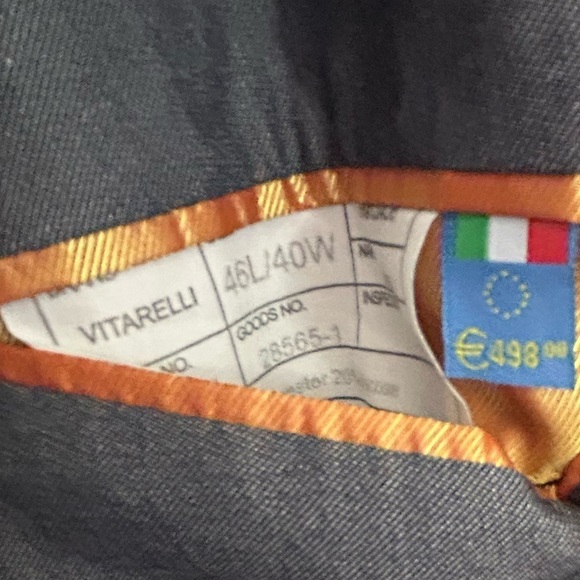 Vitarelli Italian Suit Jacket Sports Coat Gray • Used • Size: 46L/40W - Picture 7 of 9